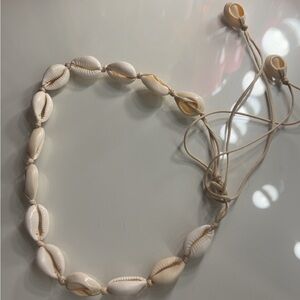 Amazon Cream Cowrie Shell Necklace with Adjustable Cord